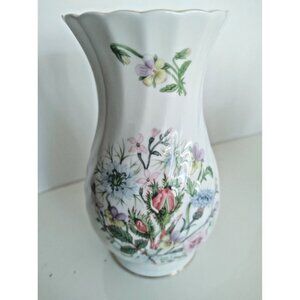 Aynsley Bone China Vase 6" - Wild Tudor Floral Pattern